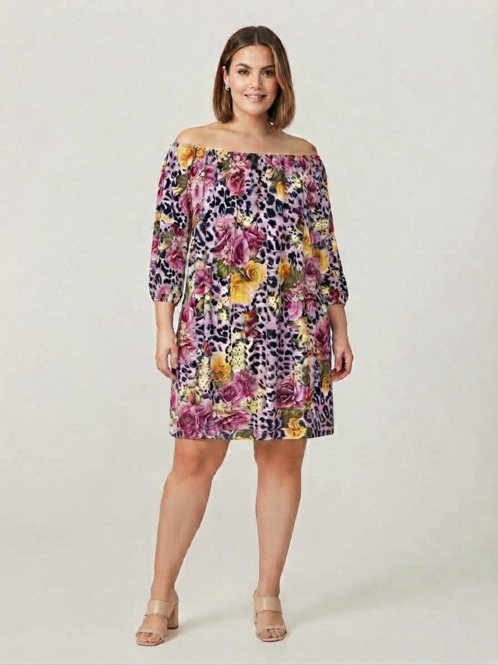 Dear Scarlett Floral Leopard Maxi Dress Size 3XL